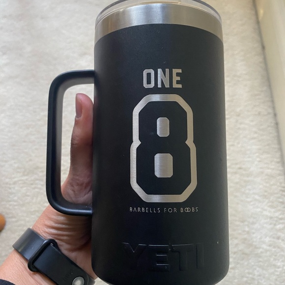 Barbells For Boobs Yeti Rambler Stainless Steel Travel Tumbler Mug 24oz - Picture 2 of 4